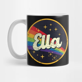 Ella // Rainbow In Space Vintage Grunge-Style Mug